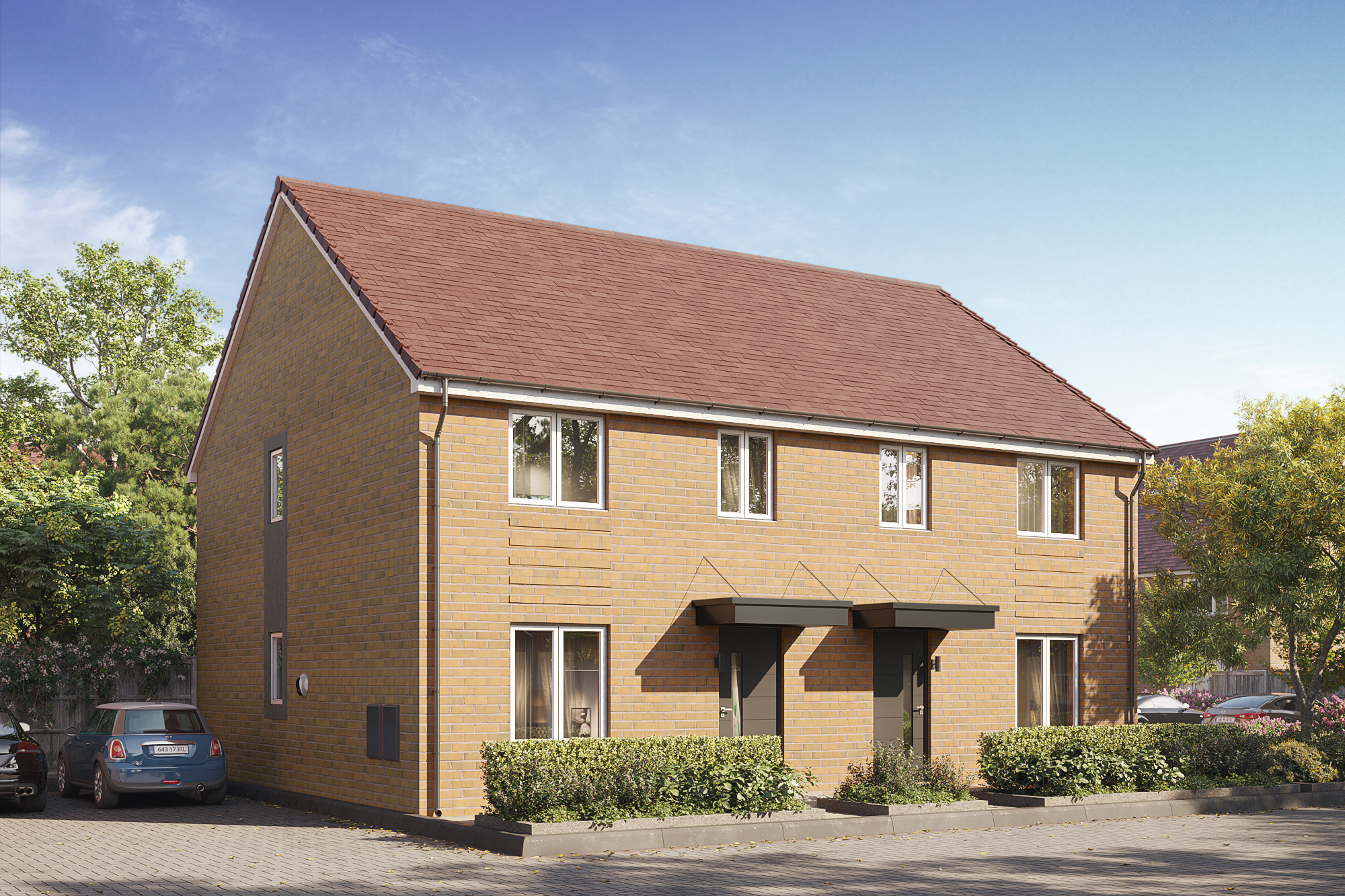 CGi of two new houses